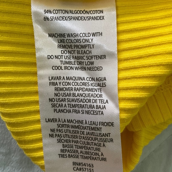 TOMMY HILFIGER Women Tank Tops Regular fit in yellow, size medium - Picture 4 of 4